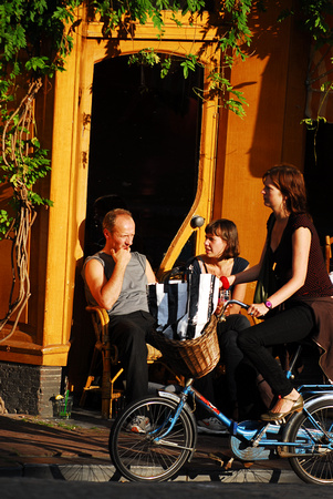 Amterdam cafe in summer sun
