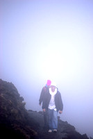 Tongariro Crossing through the fog.