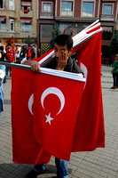 Flag seller in Istanbul.