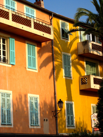 Palm shadow in Villefranche.