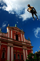 Flying mannequin in Ljubjana