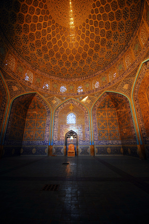 Inside the Queen's Mosque.