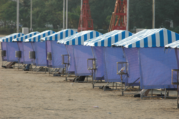 Mumbai beachside tents